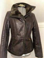 Giacca AJ Armani jeans pelle e pelliccia finta