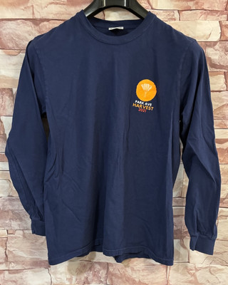 Comfort Colors Blue Long Sleeved T-Shirt. ''Park Ave. Harvest 2021'' Size: Medium