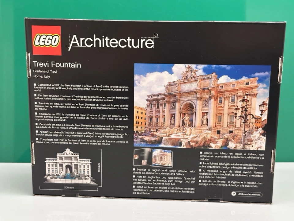 LEGO Architecture Trevi Fountain Set 21020 From 2014 With 731 Pieces NEW - Image 2 of 4