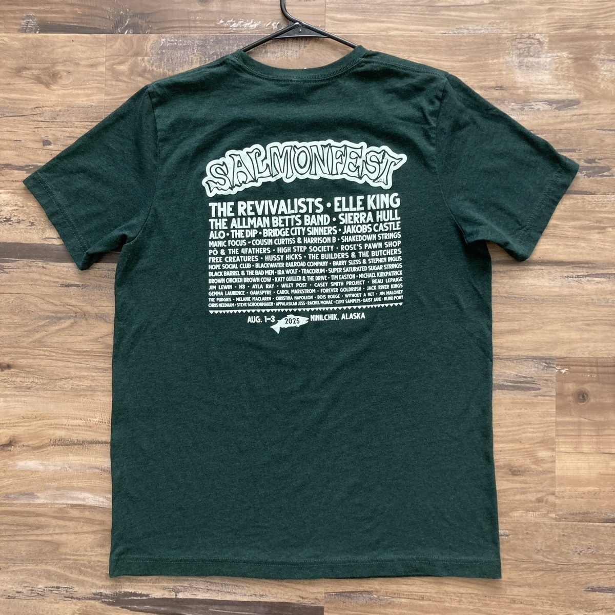 Ray Troll Salmonfest 2025 T-Shirt Mens Large Green Ninilchik