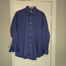 Vintage Hathaway Classic Sterling Pinpoint White Dress Shirt 15 1/2 - 33