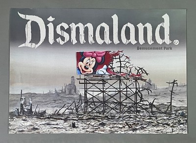 BANKSY & JEFF GILLETTE ORIGINAL 2015 DISMALAND AUSSTELLUNG POSTER FAST NEUWERTIG