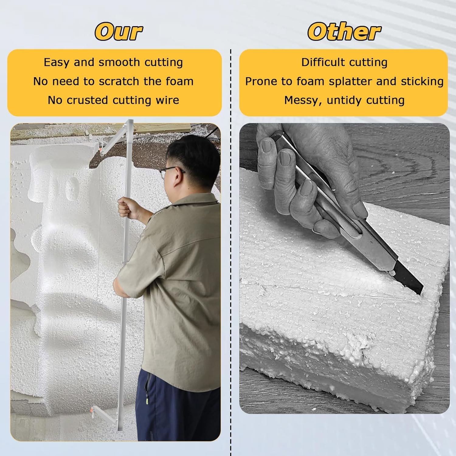 Adjustable  4FT Hot Wire Foam Cutter with Adjustable Multi-Heat Power Supply