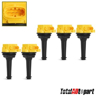 5x Yellow Ignition Coil for Volvo XC60 S60 XC70 C70 V60 C30 S40 V70 V50 86778370