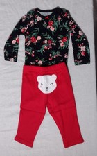 Carter's Baby Girl's 2 Piece Set Long Sleeve Bear Motif :BD25-5