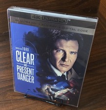 Clear and Present Danger 4K/Blu-ray Slipcover w/PROTECTIVE SLEEVE-NEW Sealed 