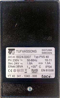 TAC Transformer PVS40 6024-0007 HVAC Power Supply Building Automation 3411040000