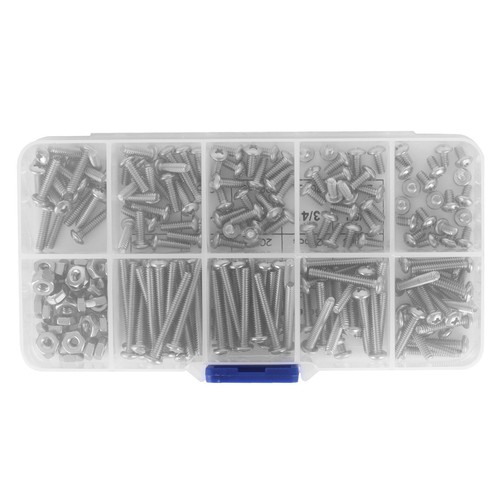 Screws Cross Pan Head Screws With Hex Nuts Washers Screw Kit 220pcs 4-40UNC - Picture 21 of 22