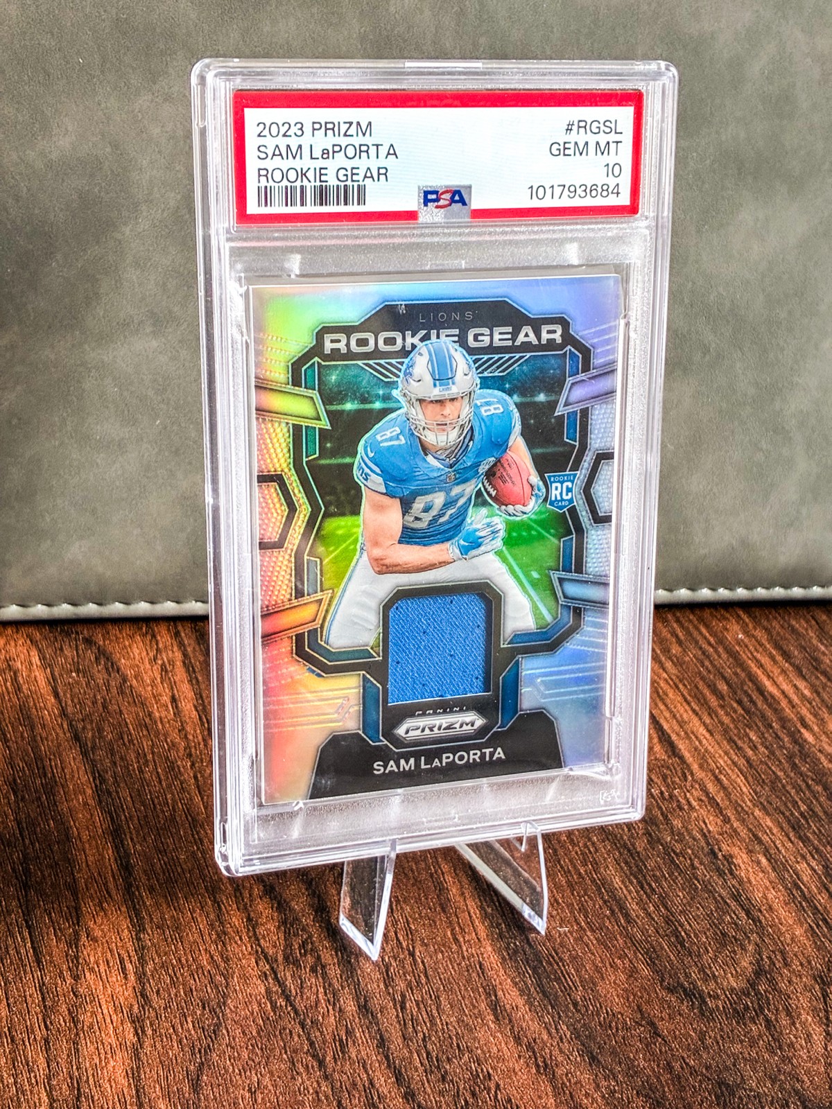 Sam LaPorta Panini Prizm Rookie Gear #RGSL Base