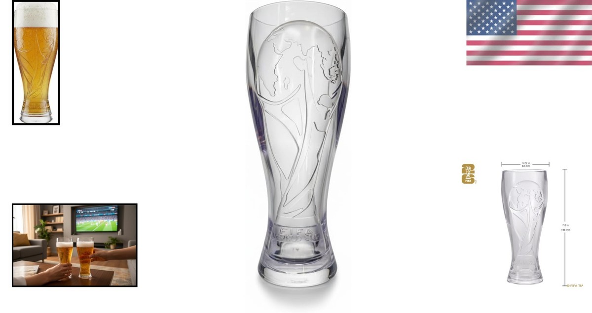 【新品　未使用】FIFA World Cup 2026 ビアグラス　2個 Commemorative 2026 FIFA World Cup Beer Glass - 17oz Pilsner