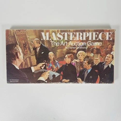 Vintage Masterpiece The Art Auction Game 1970 Parker Brothers - Complete