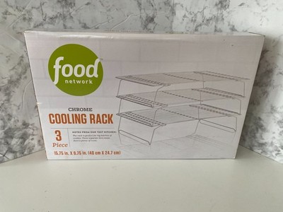 Food Network 3 Piece Chrome Cooling Rack - 3 Tier - New in Box