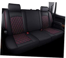 Back Seat Covers for Chevy Silverado GMC Sierra Pickup Custom Rear Seat/Red
