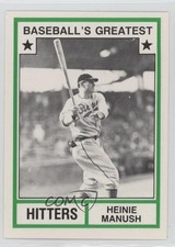 1982 Baseball's Greatest Hitters White Back Heinie Manush (No MLB Logo) HOF hg6