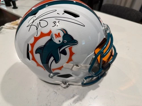 RICKY WILLIAMS SIGNED FULL SIZE MIAMI DOLPHINS REPLICA HELMET Schwartz coa