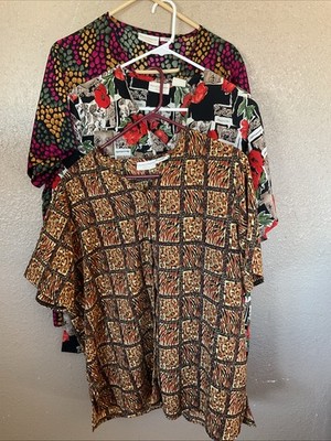 Jaclyn Smith Plus Size 20W Blouses Lot Of 3 Cheetah/Floral