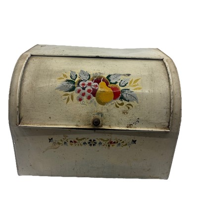 Vintage Empeco LARGE Bread and Cake Tin Bread Box White Metal Kitchen