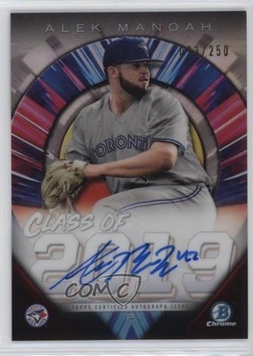 2019 Bowman Draft Chrome Class of 2019 93/250 Alek Manoah #C19A-AM Auto 9v7