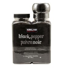 Kirkland Signature Black Pepper with Grinder, 6.3 oz, 2-count