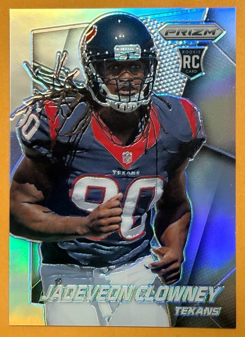 2014 PANINI PRIZM JaDEVEON CLOWNEY RC HOLO SILVER PRIZM ROOKIE CARD #285 COWBOYS