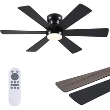 Ceiling Fan W/ Remote Control Dimmable Light Reversible Motor Indoor Use