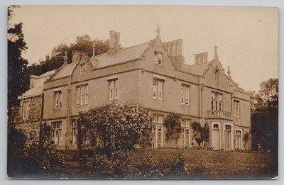 RPPC Großes unbekanntes Landhaus Herrenhaus Gothic Revival verziert RP