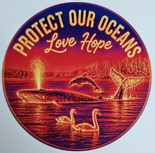 Aufkleber Protect Our Oceans LOVE HOPE