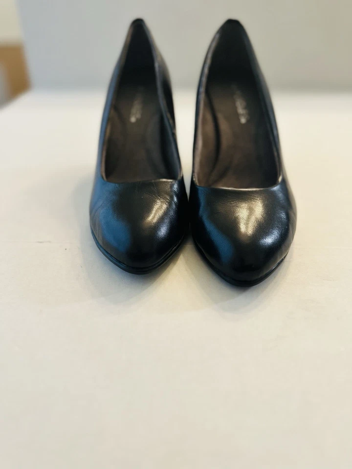 Salto Aerossoles Conforto Design Descanso de Salto Couro Preto Feminino tamanho 8.5 - Imagem 2 de 4