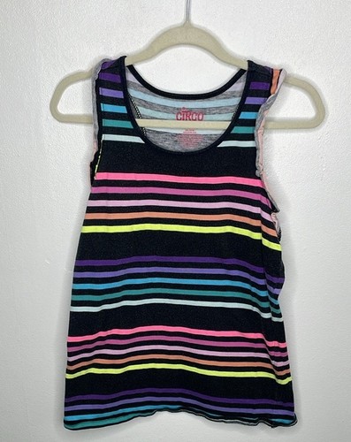 Circo Kids Rainbow Striped Tank Top Size 7/8 - Picture 1 of 5