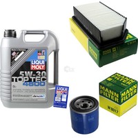 Mann Inspektionspaket 5L Liqui Moly Top Tec 5W-30 FüR Hyundai IX20 1.4 1.6 KIA