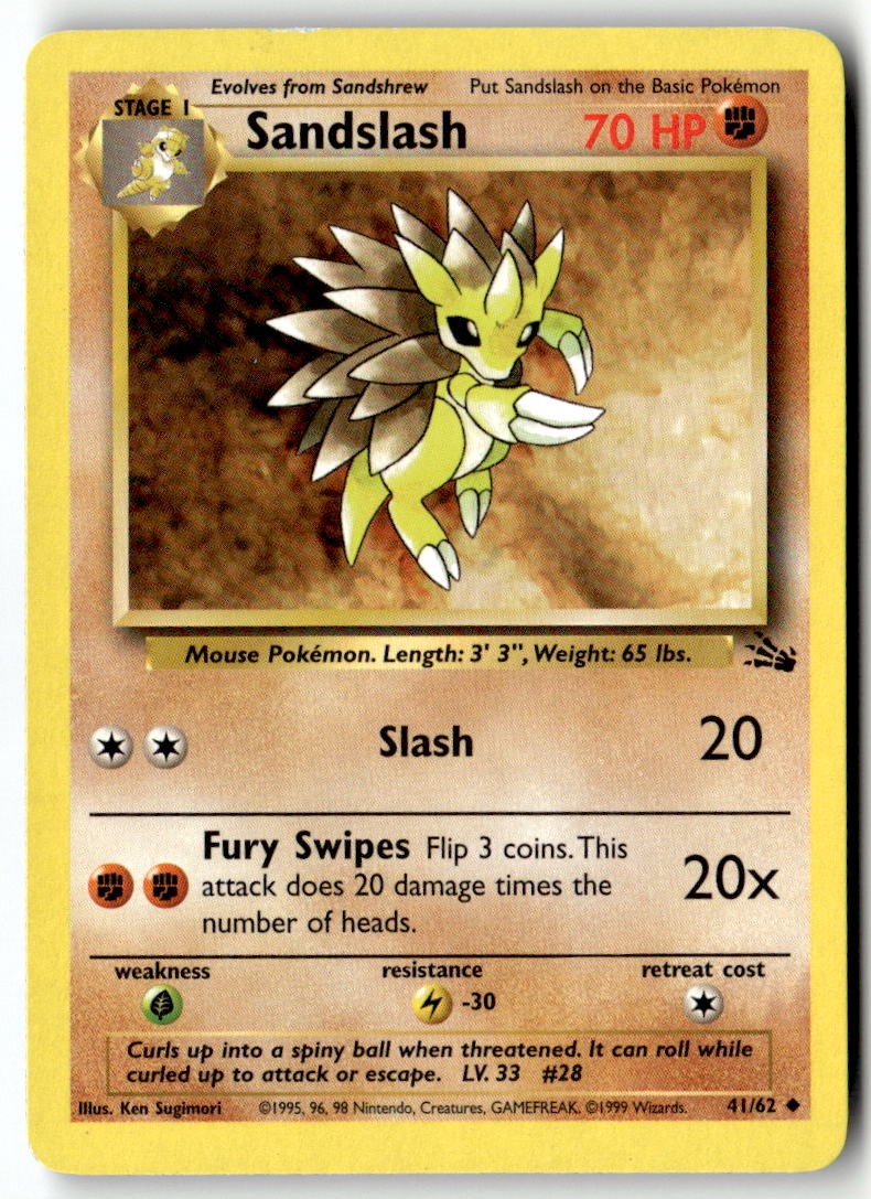 Sandslash [FO - 41/62] Unlimited Uncommon Fossil EN MP