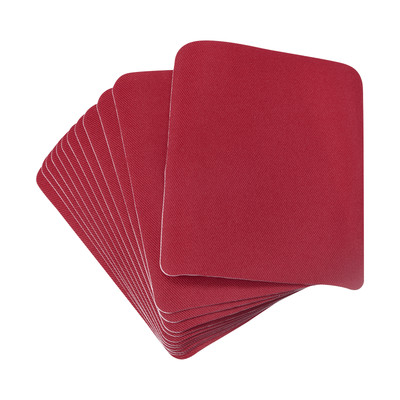 12 x Fabric Patch Iron-on Patches Dark Red 4.9''x3.7'' for Clothes