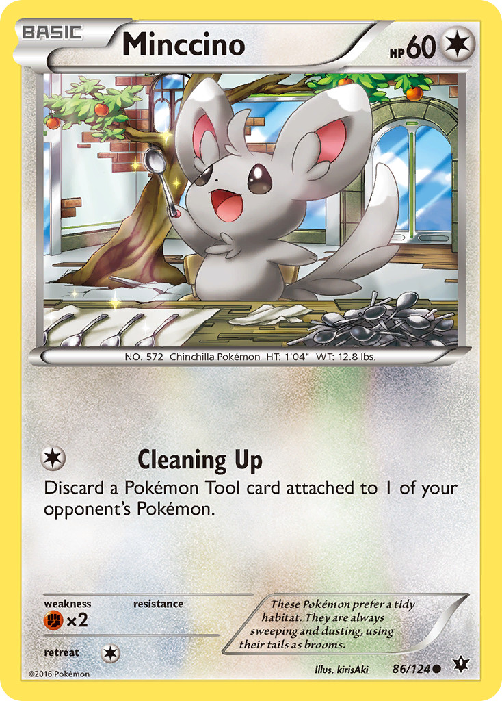 Minccino 86/124 Common Fates Collide Pokemon Reverse Holo Near Mint