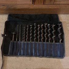 Vintage Set of 14 Auger Drill Bits  by W Ridgeway Sheffield