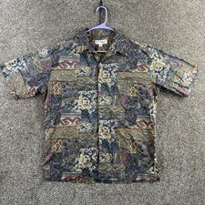 Tori Richard Cotton Lawn Hawaiian Shirt Size Large Short Sleeve Button Up