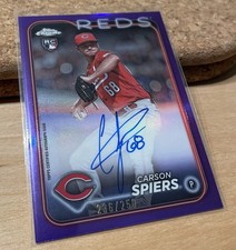 2024 Topps Chrome Carson Spiers Reds Rookie Autograph Purple Refractor /250