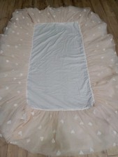 Pottery Barn Kids Monique Lhuillier Ethereal Tulle Crib Skirt White Blush NWT