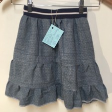 Skirt Girls 2/3 Chambray Polka Dot Ruffle Tiered 100 Cotton Mom and Pop's Kids