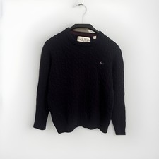 Jack Wills Navy Knitted 100% Pure Merino Wool Long Sleeve Sweater Size xL