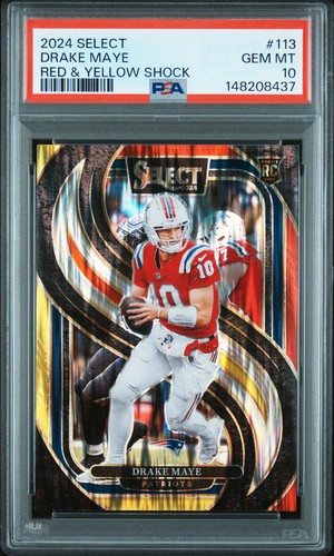 2024 Drake Maye [Red Yellow Prizm Shock] #113