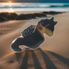 Vintage Carved Seahorse Tie Tack – Gold Tone Men’s Accessory