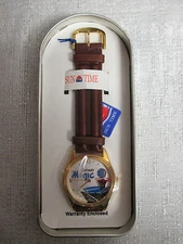 Mens Sun Time Orlando Magic Basketball NBA Floater Sports Watch