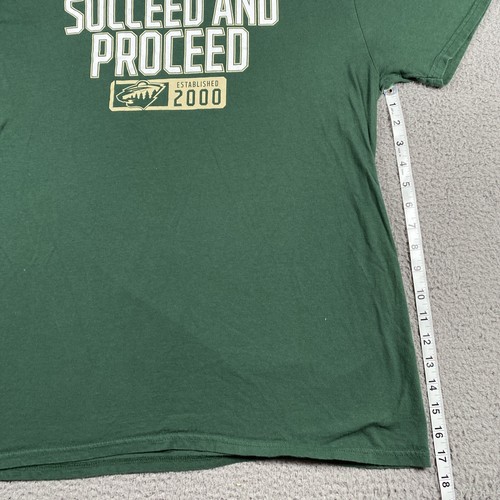 Minnesota Wild Shirt Large Green Hockey Logo Short Sleeve Cotton Graphic Tee Men - Picture 7 of 10
