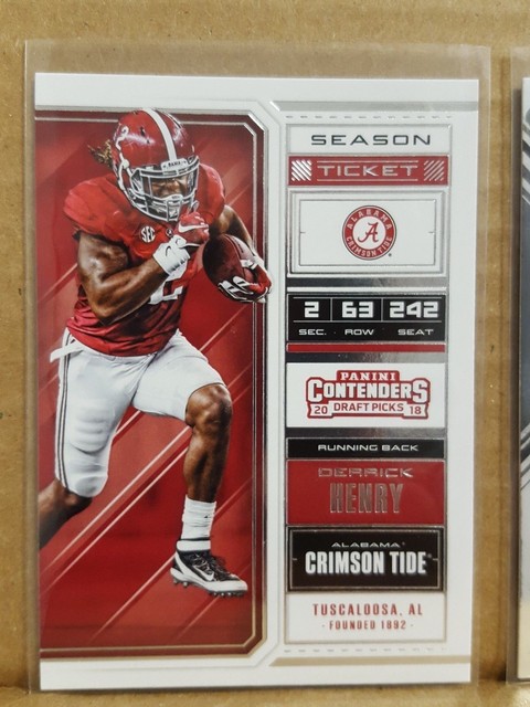 Derrick Henry 2018 2017 2016 Certified Contenders Elite card Alabama Titans