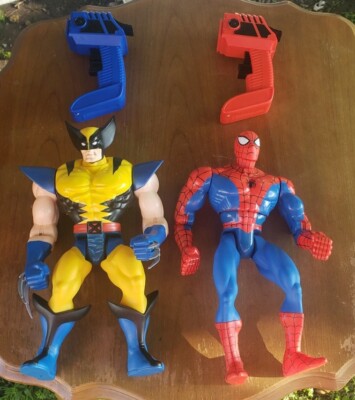 Vintage 1996 Marvel Electronic Big Time Wolverie + Spiderman +