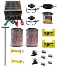 Electric Fence farm Kit Package Solar 12v Energiser Stock 5 Acre Thunderbird