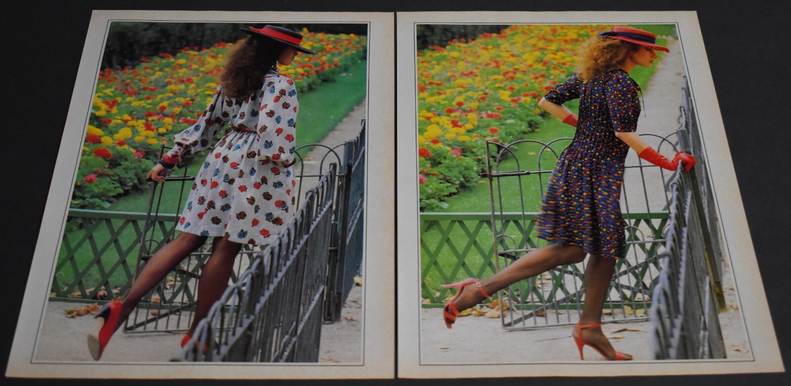 1982 Stampa Pubblico Tacchi Sexy Gambe Lunghe Moda Donna Bionda Yves Saint Laurent Abito