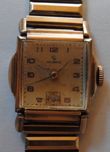 HELBROS SWISS ANNI 40 LADY 17 J. CASSA FORMA PLACCATA ORO PARTICOLARE BRACCIALE - Foto 8 di 12