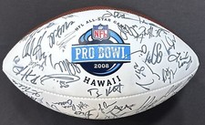 2008 Pro Bowl Team Signed NFL Football Adrian Peterson Tony Romo 40 + Auto Coa