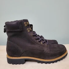 HARLEY DAVIDSON GARDNER 6" Brown Suede Biker Boots Vibram Soles Men's Sz 11.5